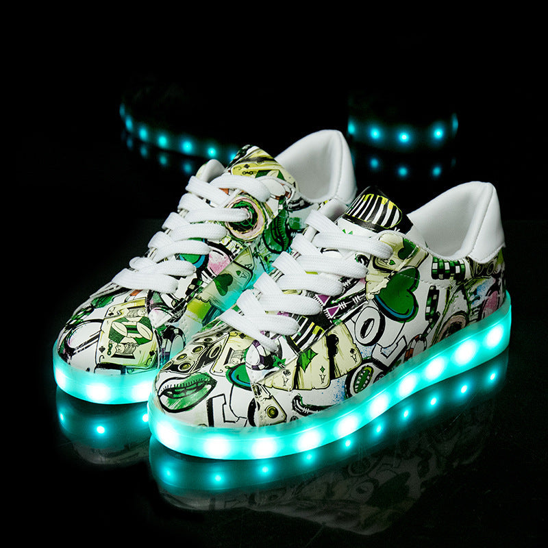 Men and Women Light Shoes - Couple Fluorescent Shoes