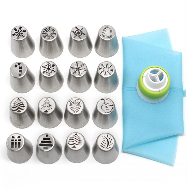 3-in-1 Limited Edition Christmas Style Stainless Steel Cake Decorating Nozzle - JumoShop
