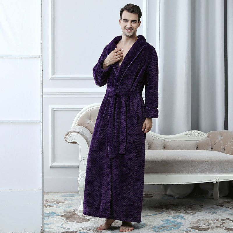 Thick Waist Velvet Bathrobe