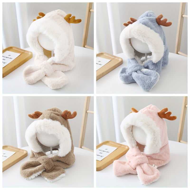 Cute Deer Plush Rabbit Ear Head Warmer