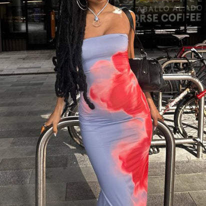 🌟 Slim Slit Tube Long Dress – Sexy Summer Party & Beach Dress for Women | Trendy, Comfortable & Eye-Catching