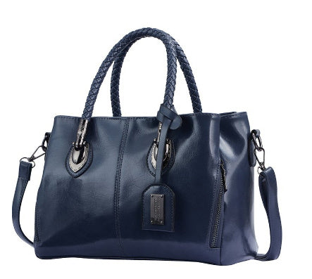 Vintage Oil Wax Leather Luxury Handbags - Women's Bags