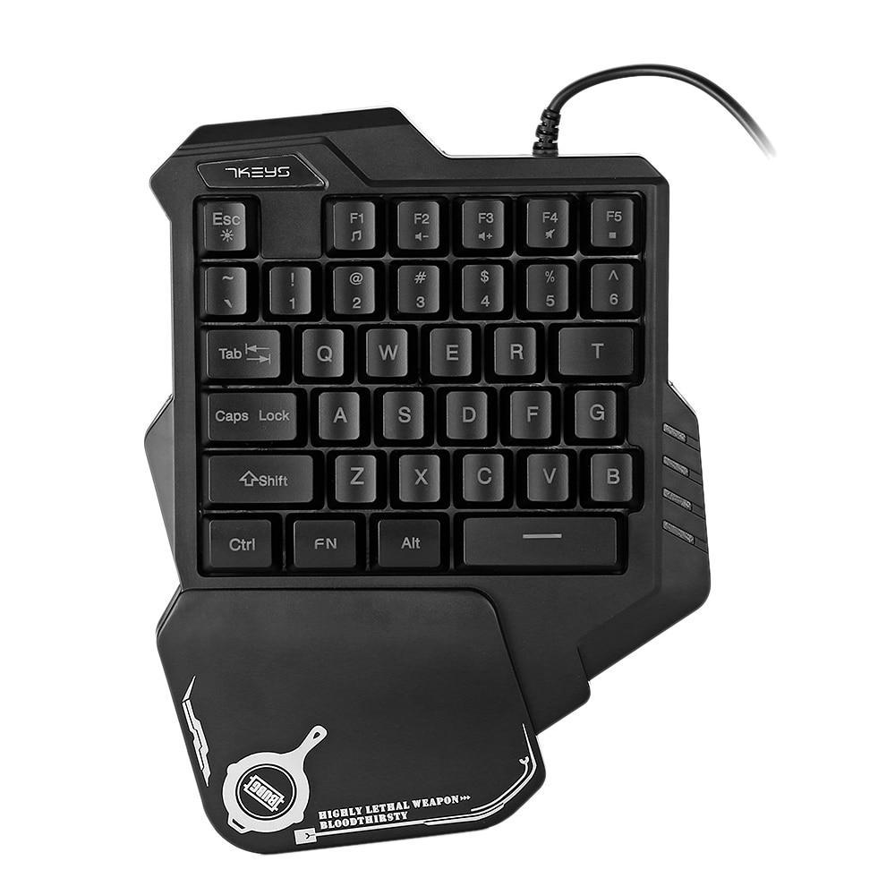 One-Handed Mechanical Gaming Keyboard -  RGB Backlit Portable Mini Gaming Keypad Game Controller