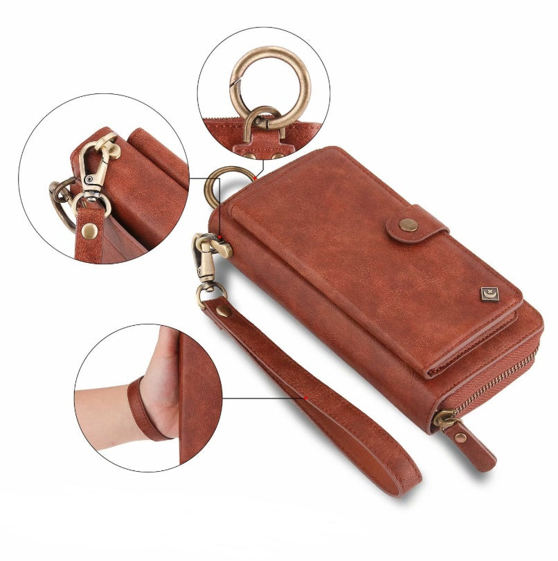 New Multi-function Mobile Phone Case - Phone Shell Zipper Wallet Set Car Function Phone Case