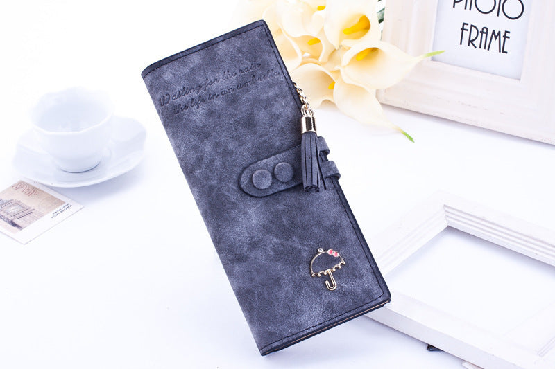 Lady's Umbrella - purse women long zipper wallets Korean plate handbag Taobao fast selling sanding Wallet