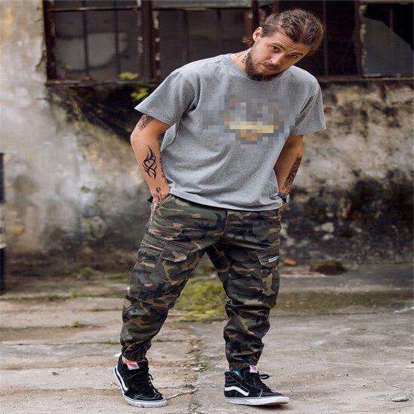 Men's Fashion Streetwear Pants - Men's Jogger Camo Harem Pants