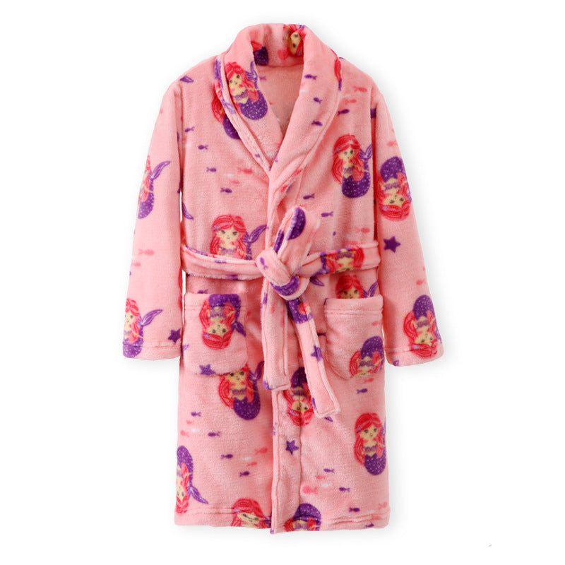 Children's Autumn And Winter Flannel Robes