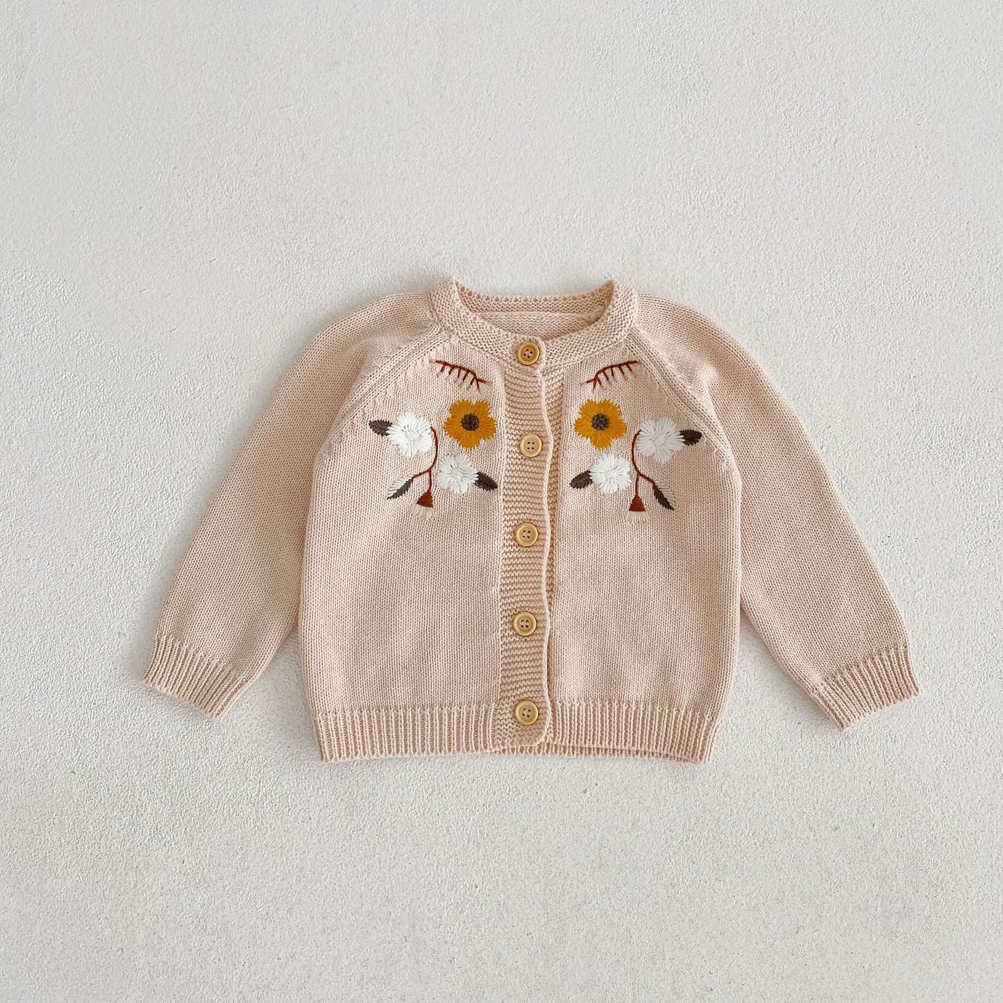 Baby Girl And Children's Embroidered Knitting Coat