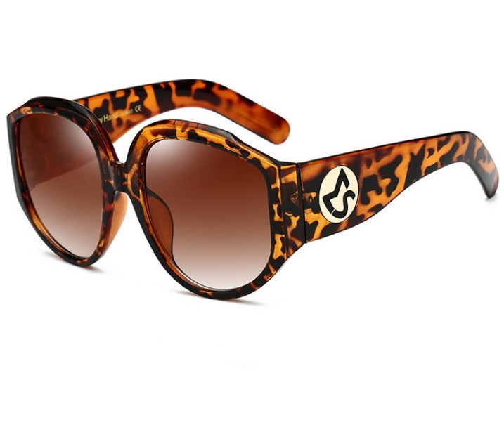 New Arrival Oversize Women Round Sun Glasses - Fashion Ladies Olive Frames Glasses