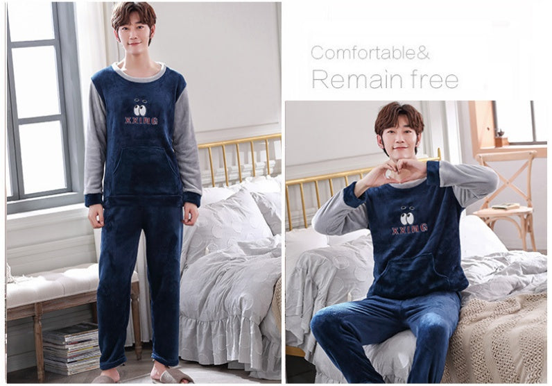Velvet Cartoon Men's Pajamas