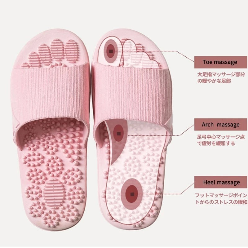 Reflexology Foot Massage Slippers -- Bath Slippers Tension Relief Acupuncture Feet Massager Household Slipper Foot Health Care