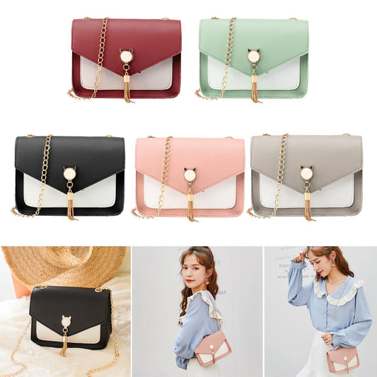 Small Messenger Bag - New Sweet And Cute Cat Tassel Decoration Chain