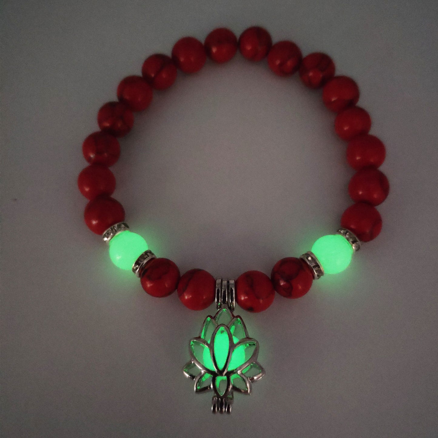 Natural Stone Bracelet - Yoga Healing Luminous Glow In The Dark Charm Beads Bracelet For Men and Women