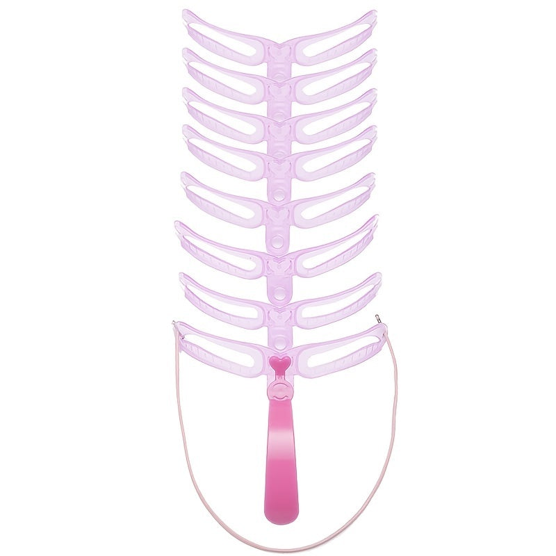 8pcs Eyebrow Stencils - Eyebrow Shaping Kit, Eyebrow Template, 8 Styles Reusable Eyebrow Stencil With Handle