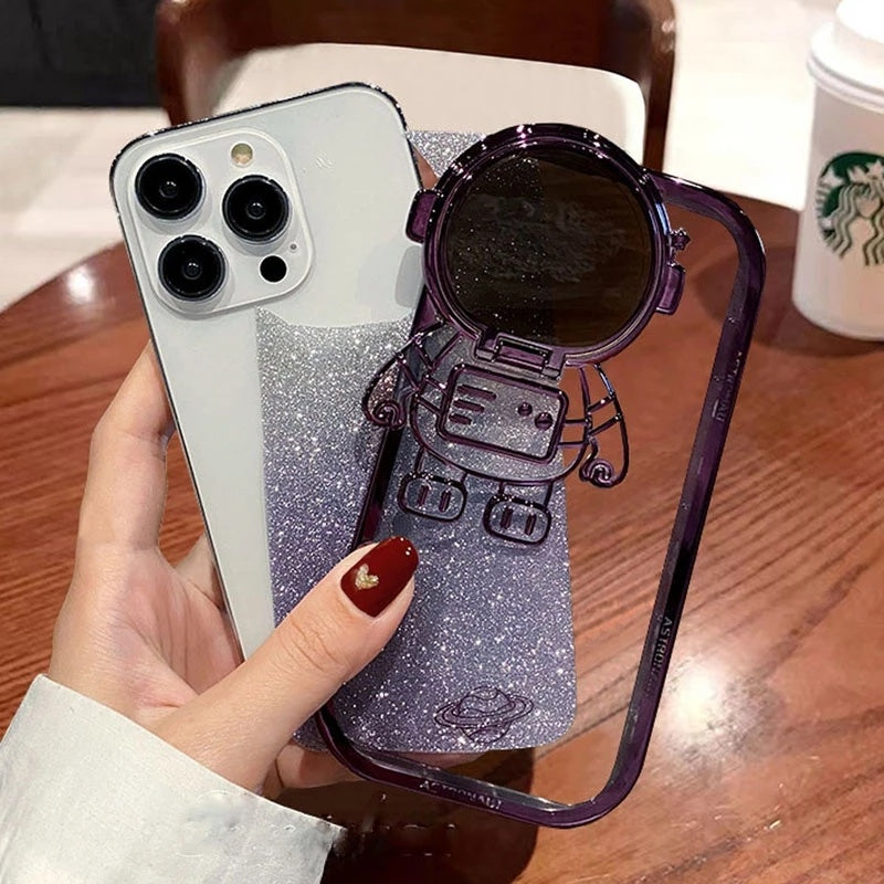 Glitter Astronaut Iphone Case