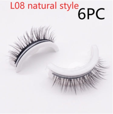 Reusable 3D Mink Lashes - Natural False Eyelashes Self Adhesive Glue Free Makeup Eyelash