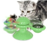 Cat Rotating Windmill Multi-Function Toys - Itch Scratching Device Teeth Shining Toy