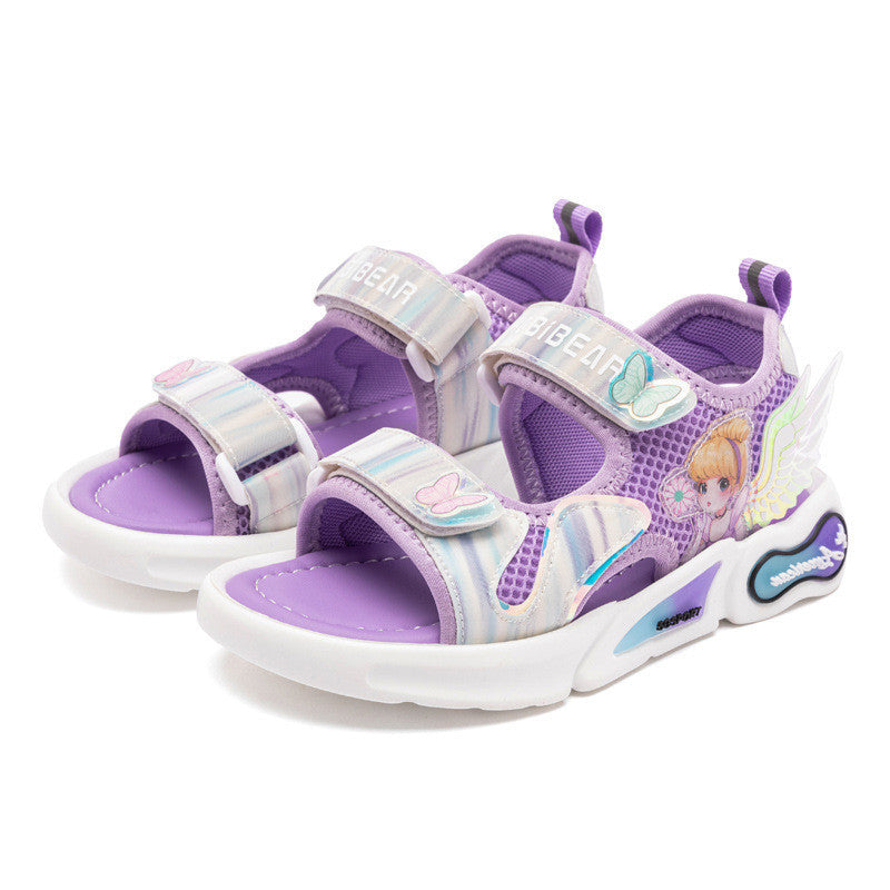 Harpy Bear Kids' Sandals - Sunshine Princess Shoes Girls' Sandals Cute Cartoon Breathable Slippers