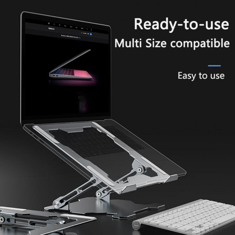 Adjustable Laptop Stand - Portable Computer Stand, Aluminum Alloy Laptop Riser Compatible Laptop Stand Holder