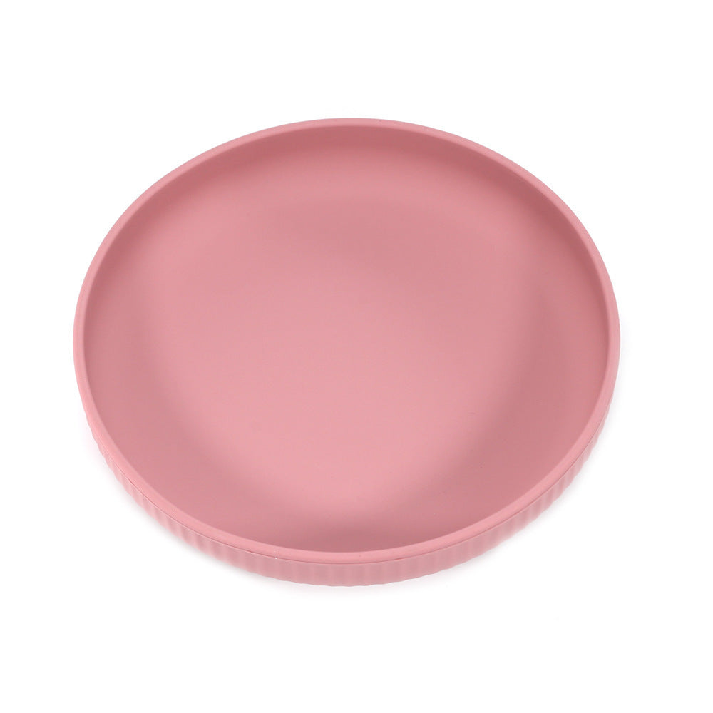 Creative Minimalist And Portable Children's Silicone Dining Plate
