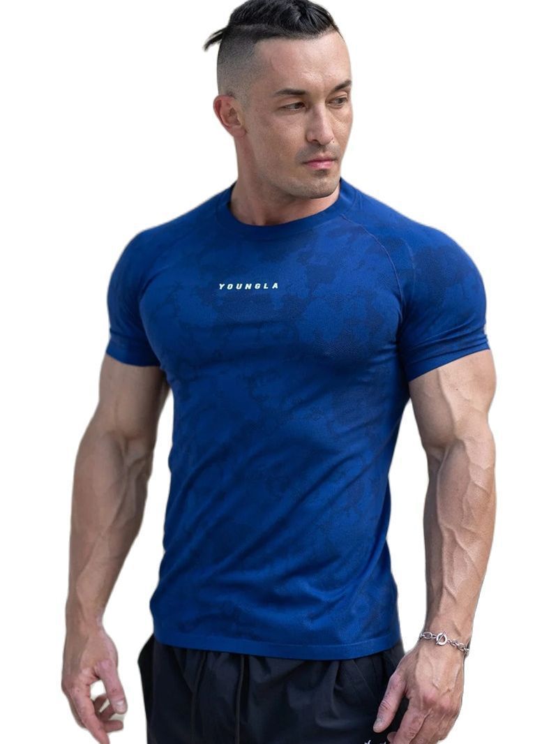 Workout Clothes - Camouflage Sports T-shirt for Men