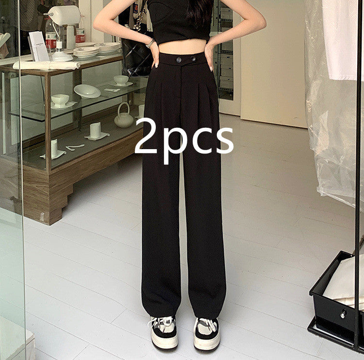 New High Waist Loose Drape Suit Wide Leg Pants