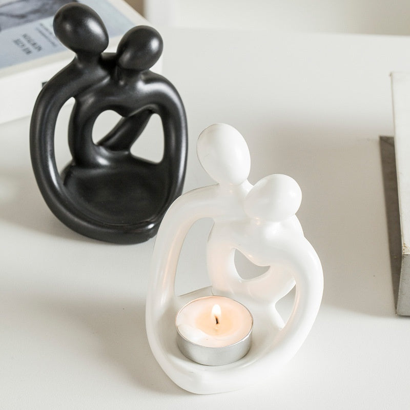 Ceramic Couple Candlestick – Nordic Retro Candle Cup Ornament! - JumoShop