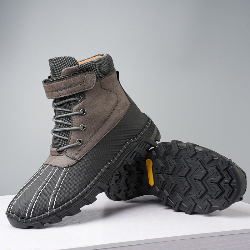 Winter Fleece Lace-up Snow Boots For Men
