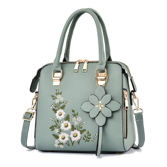 Fashion Flowers Embroidered Handbag - Women Shoulder Messenger Bags
