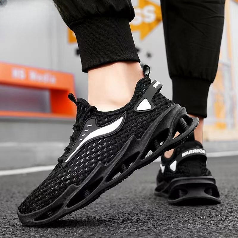 Men's Lace-up Sneakers - Mesh Sports Shoes Fashion Hollow-sole Low Top Running Shoes