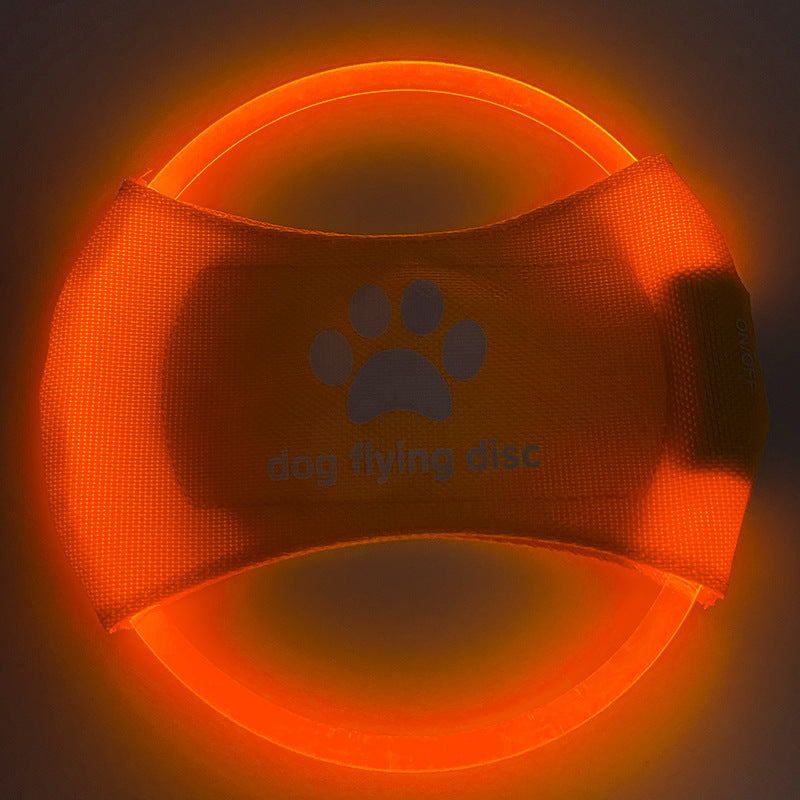 Dog Flying Discs Light Glowing LED Toy - Luminous Training Interactive