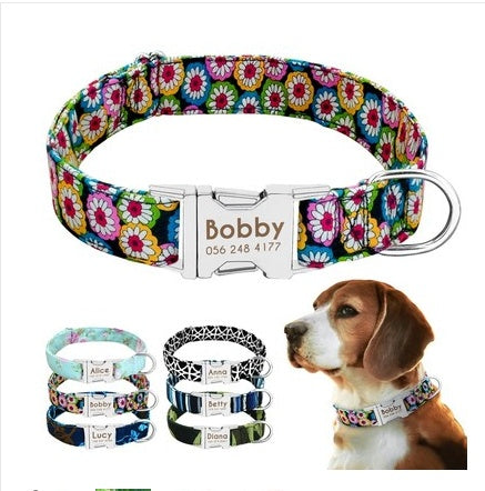 Cat/Dog Lettering Anti-lost Collar & Tag - Small/Large Dog Traction Rope Collar Bell Dog Tag Custom