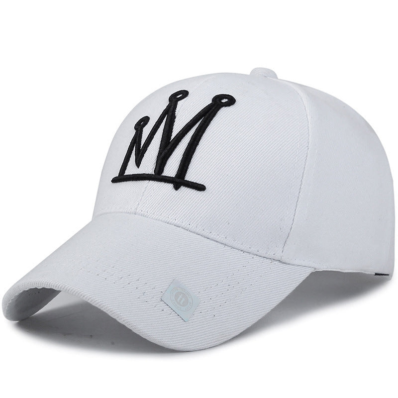 Embroidered Peaked Hat - Women Alphabet Baseball