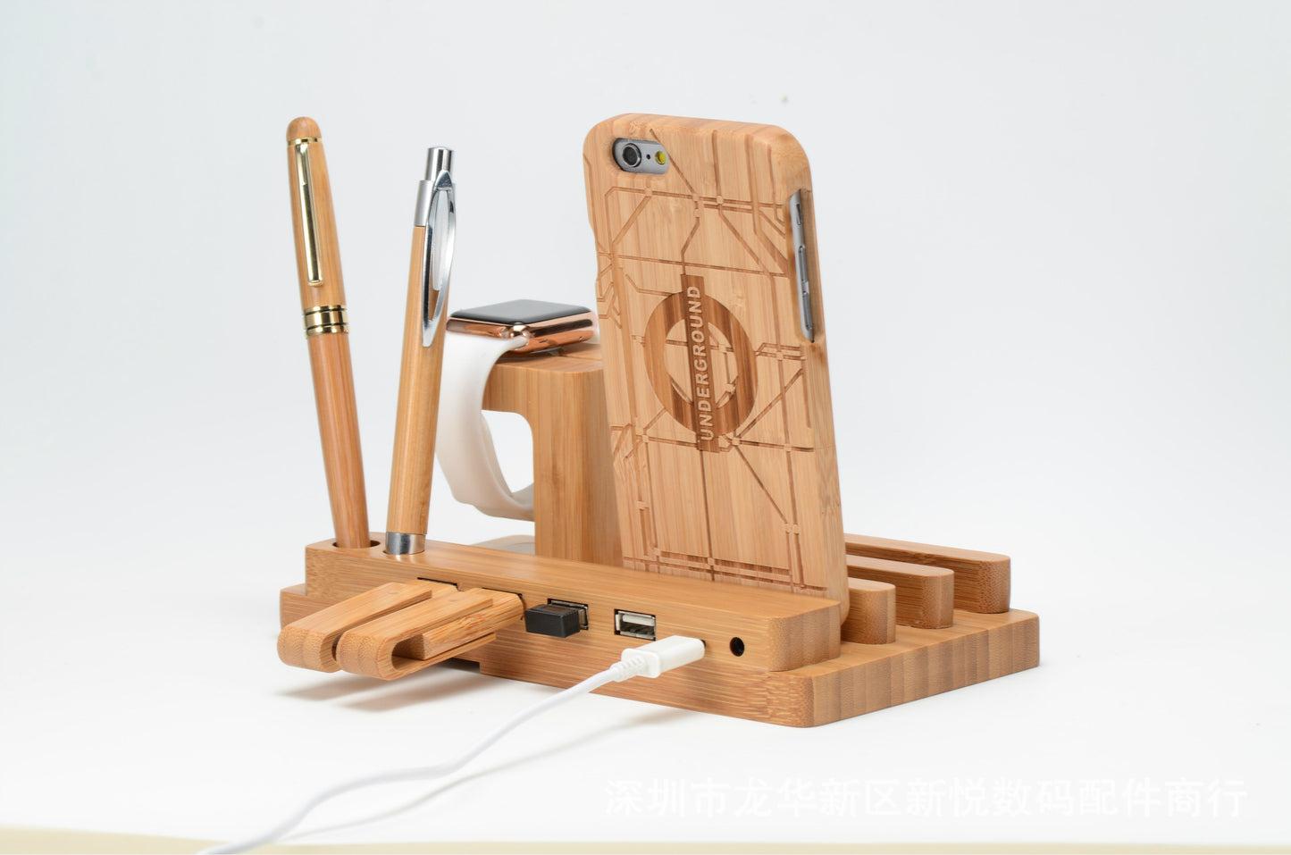 Universal Wood Bamboo Mobile Phone Tablet Holder Stand
