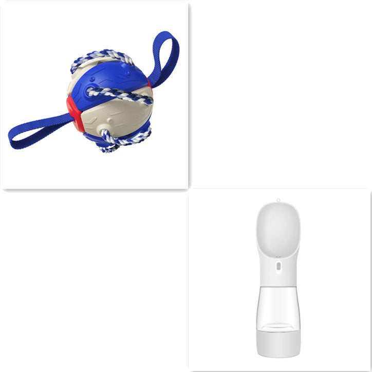 Interactive Dog Football Soccer Ball With Tabs - Inflated Training Toy Outdoor Border Collie Balls Pet Products