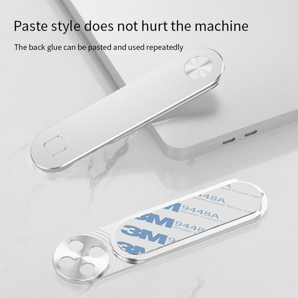 Laptop Phone Holder - Adjustable Laptop Side Mount Clip, Magnetic Laptop Monitor Mount, Computer Laptop Cellphone Stand Foldable Aluminum Expansion Bracket Tablet Clip For Dual Screen