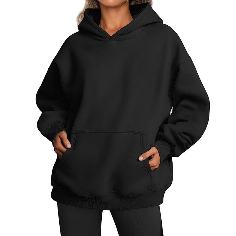 Women's Hoodies With Pockets - Fashion Solid Sweatshirt Oversized Hooded Sweater