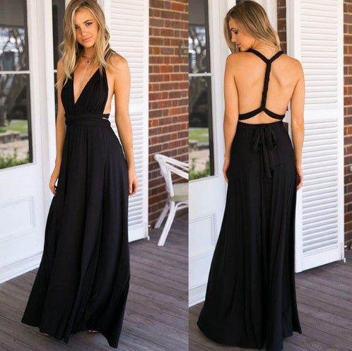 Sexy Long Party Dress - Summer Backless Bandage Maxi Dress Multiway Bridesmaids Boho Women Dress
