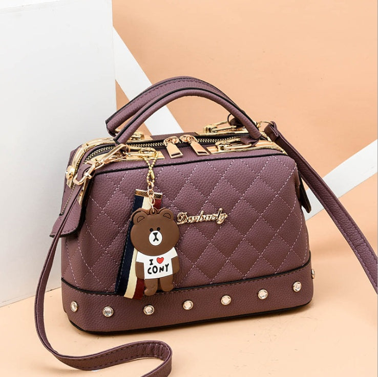 Single Shoulder Diagonal Small Bag - Korean fashion handbag small square bag