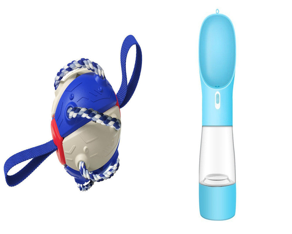 Interactive Dog Football Soccer Ball With Tabs - Inflated Training Toy Outdoor Border Collie Balls Pet Products