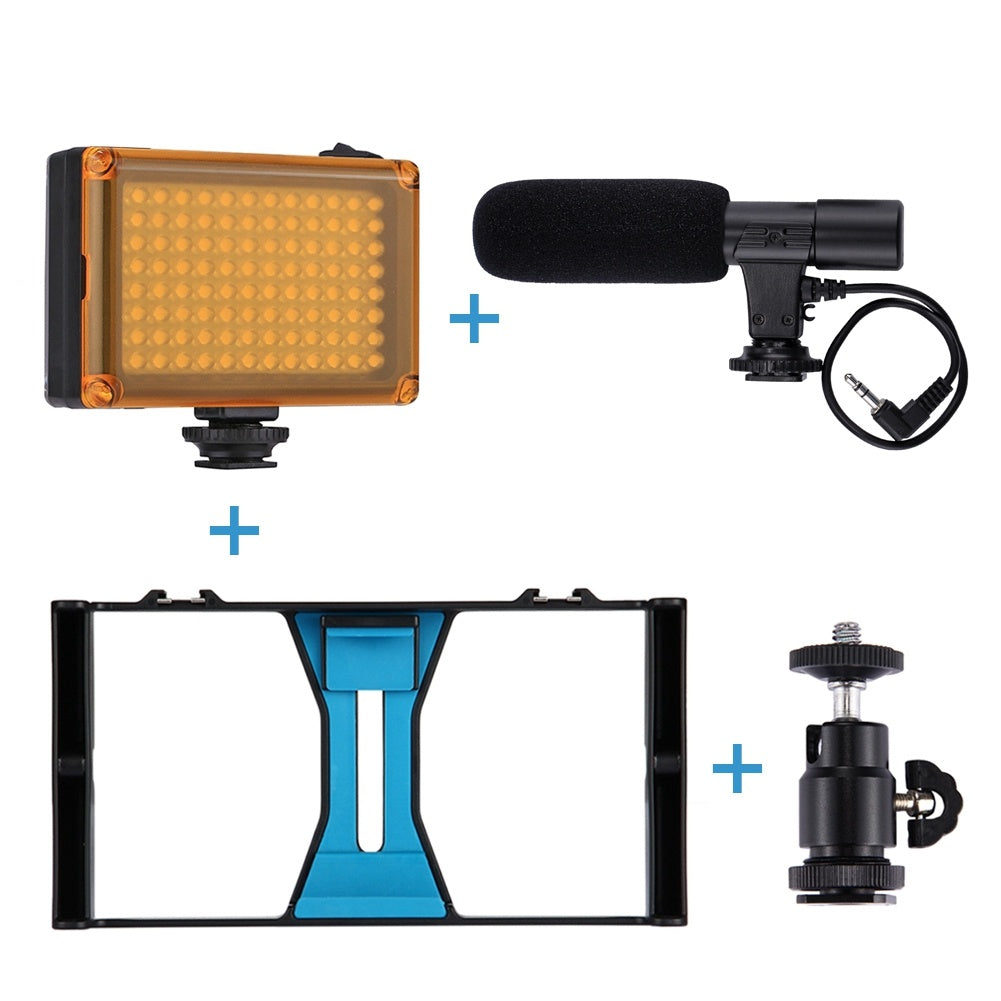 Mobile Photography Set - Mobile Live Rabbit Cage Set Microphone Tripod with Supplementary Light - JumoShop