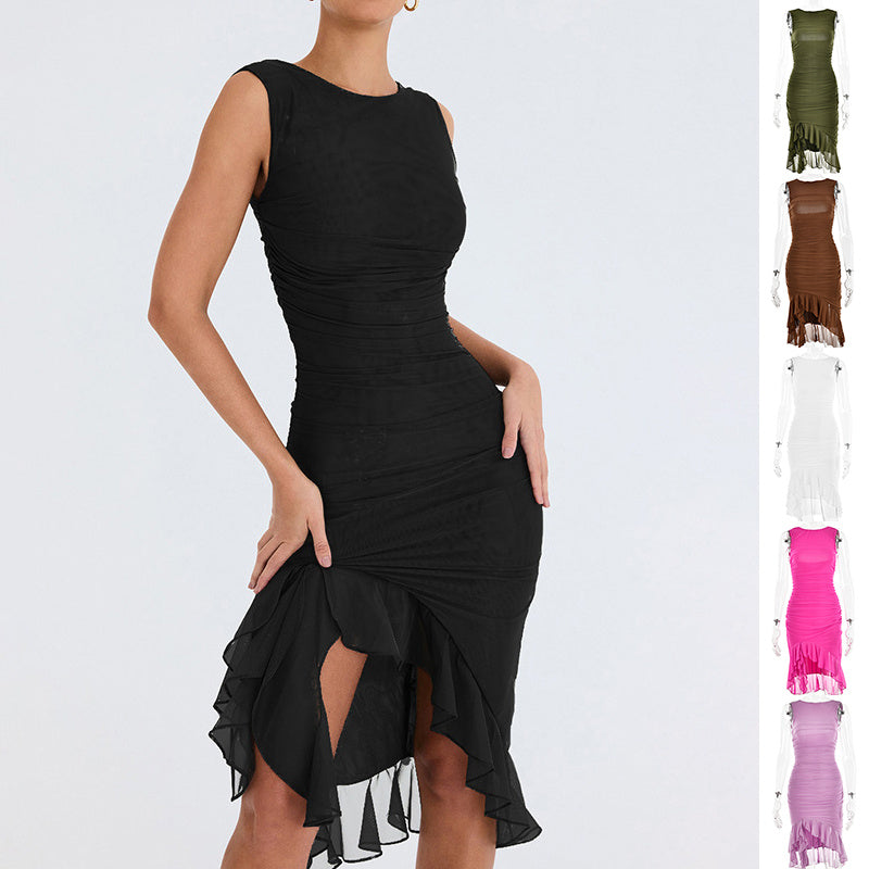 Summer Slim Skinny Sleeveless Dress - Fashion Party Club Dresses