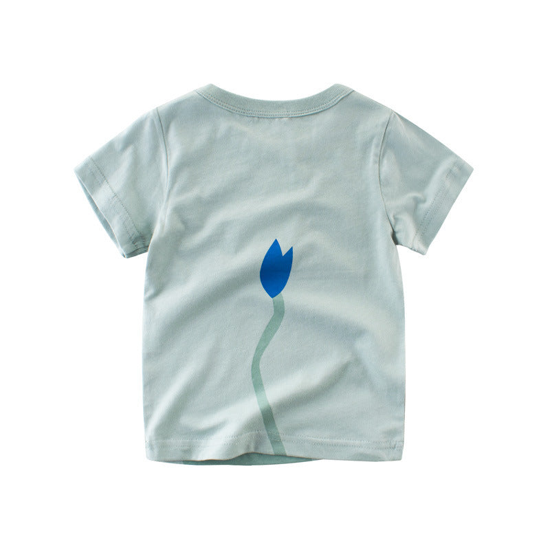 Children Short Sleeve T-shirt - Boy Half Sleeve Shirt