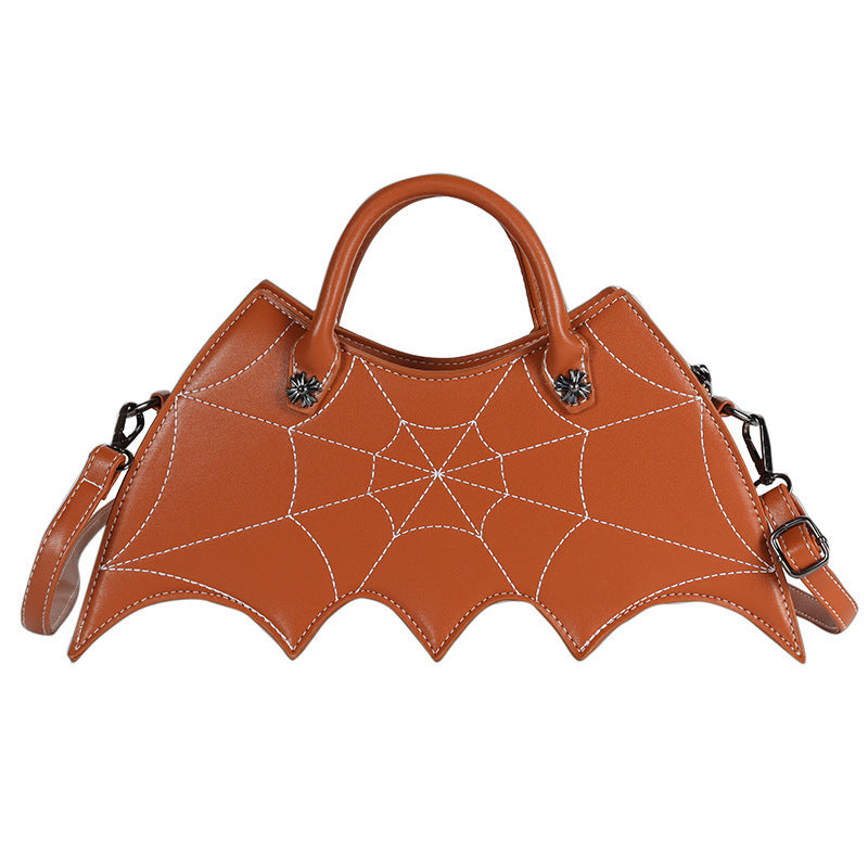 Halloween Spider Web Shape Shoulder Bags - Personality Batgirl Tide Pu Handbags fashion Messenger Crossbody Bag