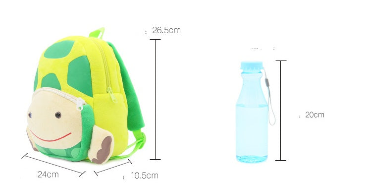 Cute Zoo Children's Schoolbag Backpack - Plush Animal Turtle