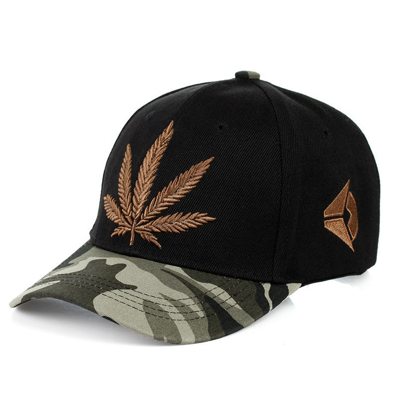 Simple Green Maple Leaf Hemp Caps -  Men And Women Baseball Caps Shopping