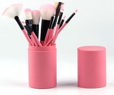 12pcs Makeup Brush Set - Blush Eyeshadow Eyelash Highlighter Makeup Brush