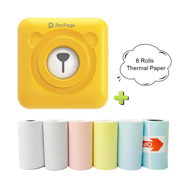 Mini Bluetooth Wireless Thermal Printer - Paper Sticker Label Printer