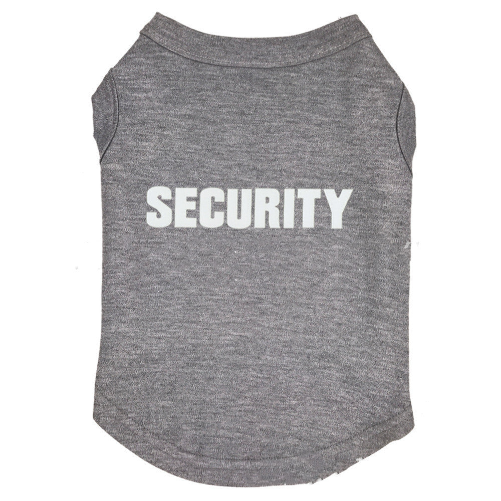 Security Printed Pet T-Shirt – Stylish & Comfortable Dog Top