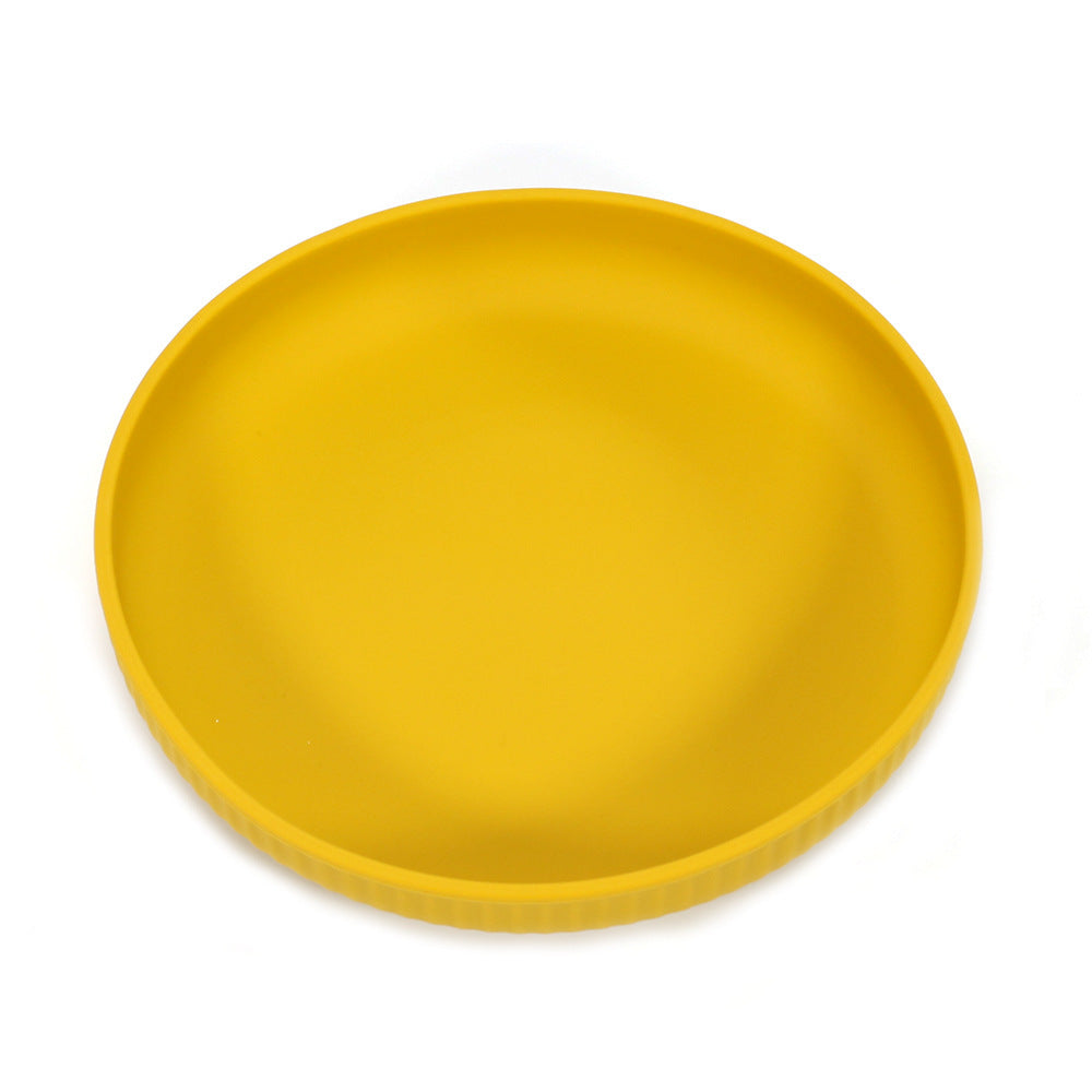 Creative Minimalist And Portable Children's Silicone Dining Plate